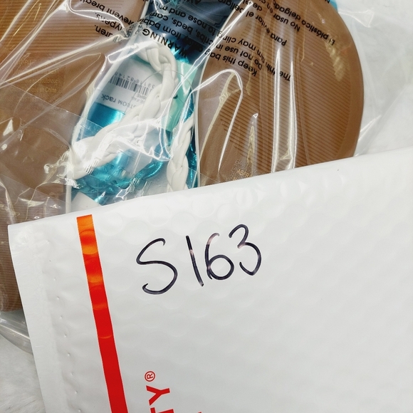 NEW Bundle of 2 Abound Frannie Blue/White Metallic Braided Sandals S163 - Picture 8 of 8